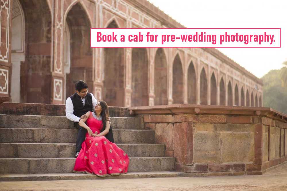 Book a cab for Pre-Wedding Photography